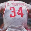 JAM Custom Ohio State Buckeyes 2020 Grey Retro Basketball Red White #3 DJ Cartone 34 Kaleb Wesson 23 James Conley Craft Russell LeBron Jersey