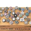 50pcs 12mm Rivca Snaps Button Button Rhinestone Beads Lource Beads Mixed Style ملائمة لأساور Noosa المجوهرات المجوهرات DIY