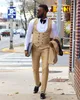 Одежда деловой костюм Костюм Slim fit повседневный дизайн шампанское выпускной вечер костюмы жених смокинги для мужчин свадебный костюм ( куртка+брюки+жилет )