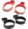 Bondage PU Leather Wrist Slave Grillo con serratura Manette per le gambe Restrizioni Manette #R52