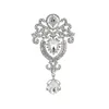 Bling Bling Crystal Brooch Женщины Rhinestone Tassel Броозной Костюм Отворотный Pin Мода Ювелирные Изделия Аксессуары Для Подарочной вечеринки