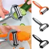 3 in 1 Peeler 360° Rotary Blade Fruit Vegetable Potato Carrot Orange Cucumber Pineapple Slicer Y-Shaped Julienne Peeler Multifunctional Tool