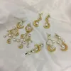 Fashiony designer jewelry set J@B Crystal Star Moon women earrings handmade Hair Clip for fashion women party jewelry free shipping
