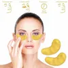 Nouveau Masques pour les yeux en cristal de collagène, anti-poches, hydratant, poudre d'or au collagène,