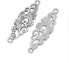 100st Antika silverpläterade blomma Charms kontakter för smycken som gör funns tillbehör DIY Craft 30x10mm