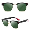 Klassieke gepolariseerde zonnebril Mannen Mode Vrouwen Zonnebril Retro Polariserende Lenzen Brillen Half Frame Geen Logo 5 Kleuren