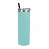 Ventes chaudes 20 oz 600 ml en acier inoxydable coupe droite tasse à eau d'isolation sous vide à fond plat multi couleur avec couvercle tasses de paille T9I00420