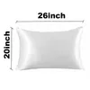 20*26 inch Silk Satin Pillowcase Home Multicolor Ice Silk Pillow Case Zipper Pillow Cover Double Face Envelope Bedding Pillow Cover EEA1167-