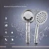 Répondre aux appels téléphoniques étanche à l'eau musique douche à main ABS Chrome assembler haut-parleur Bluetooth pomme de douche Bluetooth