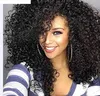 200% Density Deep Kinky Curly 360 Lace Frontal Wig With fringe Glueless Brazilian Human Hair lace front wig pre plucked