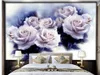 Beautiful white rose wallpaper for walls 3 d for living room vintage background wall