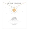 Card Choker Necklaces With Card Gold Silver Moon and Sunshine Pendant Necklace for Fashion Women Jewelry