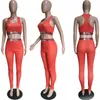 Women Swimsuit 2 Piece Sets Sports Bra Vest +Pants Leggings Swimwear Swimming Bathing Suit Bikinis Tracksuit D6801