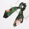 Hair Bands Scrunchie Streamer Accessories Women Girl Ponytail Holder Elastic Scrunchies Flamingos Turban Horsetail Hair Ties 20pcs F315D