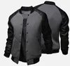 ZOGAA MENS Baseballjacka Höst Fashion Cool Outwear Jacket Patchwork Stand Collar Casual Slim Fit Jackor och Jackor för män