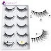 Factory Wholesale Flash girl 13style 100% handmade 5pairs 3D faux mink Eyelashes Natural small false Eyelashes