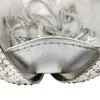 DGrain Hollow Owl Women Silver Crystal Evening Clutch Bag Bag Bag Wedding Cocktail Diamond Party and Pres Base2053