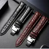 Watch Strap 18mm 20mm 22mm 24mm Brand Crocodile Alligator Leather Watchband Butterfly Buckle Bracelet Accessories Wristbands8010468