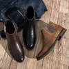 Boots Yomior Autumn Winter Genuine Leather Men Vintage Business Work Formal Dress Shoes High Quality Mens