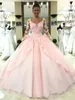 Luz rosa quinceanera vestidos de mangas compridas 2020 vestido de baile princesa doce 16 aniversário doce meninas festa de formatura ocasião especial vestido8653393
