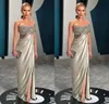Scarlett Johansson lantejoulas Prom Oscars Side Dividir Evening Vestidos Plus Size Especial Ocasião Partido Vestido de festa Red Carpet Dress