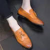 2019 hommes habit chaussures de luxe en cuir boucle boucle bureau