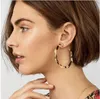 Wholesale- Print hoop earrings for women retro resin Acrylic Leopard Print huggie earring girl western hot sale designer jewelry four colors