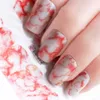 Weiß Schwarz Farbverlauf Marmor Nail Art Aufkleber Winter DIY Wassertransfer Schieberegler für Maniküre Dekorationen Werkzeug8432673