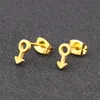 10 piars/lot Lustige Biologische Symbol Männlich Edelstahl Ohrringe Für Männer Mars Schild und Speer Studs Wissenschaft Ohrring schmuck T50