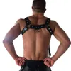 Fetish Gay Leather Harness Fashion Men Bdsm Lingerie Adjustable Body Chest Harness Pole Dance Intimate Sexually Punk Top Dress2758