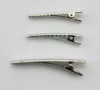 Single Prong Metall Alligator Haarspange Zubehör Silber Farbe Günstige Haarspangen Haarnadel Mädchen Haarschleife Blume Kleid Zubehör 100PCS FJ3223