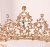 Cristaux de mode filles de mariée diadèmes pièces de tête pour mariage anniversaire occasion formelle or argent couronne strass perles enfants cheveux accessoires bandeau AL2198