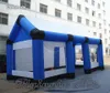 Reclame opblaasbare beurs tent 8m lenght blazen mariquee huis blauwe lucht geblazen structuur voor openlucht feest en evenement