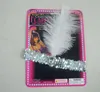 Ladies 1920's Charleston Long Feather Paillettes Fascia Flapper Copricapo Gangster Event Festive Hen Party Fancy Dress Accessories
