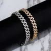 Bijoux de créateurs Chaînes Men de chevilles Hip Hop Bling Diamond Bling Diamle Bracelets Gold Silver Cuban Link accessoires Fashion Charmesfd54