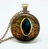 Fashion-2018 glass eye pendant Necklaces colorful vintage dragon eyes art photo glass dome necklaces for women jewelry