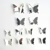 Multicolor Butterfly Wall Sticker Magnet 3D PVC Butterflies Party Kids Bedroom Kylskåp Väggdekor Magnetiskt YQ01806