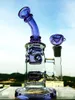 8 Inch Glas DAB Rig Purple Heady Glass DAB Rigs Fab Egg Hole Heady Glass met Purple 14mm Kom