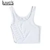 Les lesbiennes maillot de corps Tomboy boucle respirante courte poitrine liant été Cos soutien-gorge gilet sous-vêtements de sport gilet de sport confortable