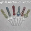 10mm mini narguilés Nectar dab tuyaux de paille avec pointe de clou de quartz plate-forme pétrolière bangs en verre d'eau