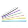 Silicone Straw Set Thick Thin Food Grade Reusable Silicone Straw Milk Juice Bubble Tea Silicone Drinking Straws Set