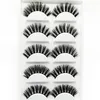 Hot Sales Mink hair False Eyelashes (5 pairs) Natural or Thick Fake EyeLash Full Strip Handmade Eyelash Extension Mascara Free shipping