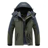 Men Jacket Winter Waterproof Mens Hiking Jackets Outwear Warm Coat Man Thick Hooded Fleece Overcoat Inside Pocket