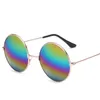 Óculos de sol redondos de metal com armação Steampunk Óculos masculinos femininos Designer de marca Retro Vintage Lens transparentes UV400