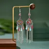 Ny mix Ram Leela Örhängen Bohemia Dangle Tassel Retro Papper Quilling Fringed Inlagda Zircon Färgglada Mode Örhängen för Kvinnor Tjej DHL