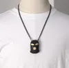 Hip Hop CSGO Collar colgante para hombre Estilo punk Aleación de oro de 18 quilates Chapado en plata Máscara Cabeza Colgante Colgante Cadena cubana de alta calidad 258K