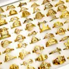 Moda 30 pezzi / pacco dorato argenteo scavando metallo anello dito fascia adatta uomo e donna stile misto gioielli festa fidanzamento regalo di nozze