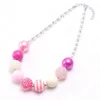 Rosa stil baby flickor chunky bubblegum halsband mode barn / barn akryl pärlor halsband 1pcs detaljhandel tillbehör