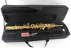 SUZUKI SOPRANO Saxofoon Nieuwe rechte pijp B Platte SAX Messing gouden lak Sax met mondstukaccessoires