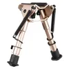 New Gold 6"-9" Harris Style Tactical Bipod 5 Levels Adjustable Spring Loaded Legs for hunting